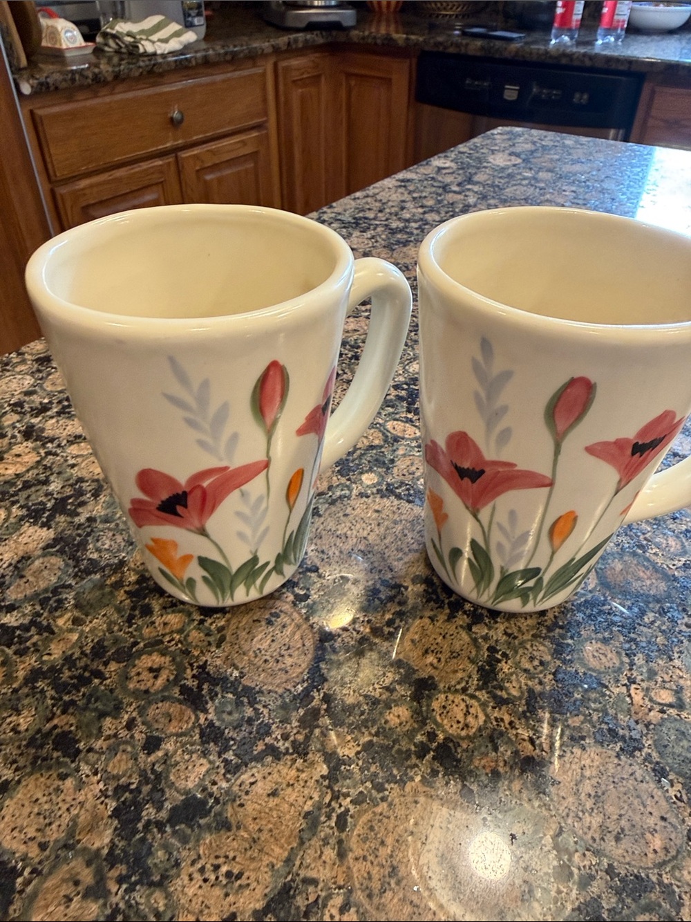 Emerson Creek Pottery Floral Ceramic Coffee Mugs